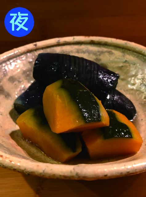 ナスの揚げ浸しとカボチャの煮物
